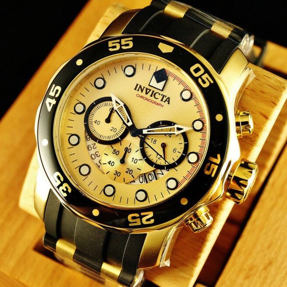 Invicta 48mm 18k Gold Men's Watch w/ box